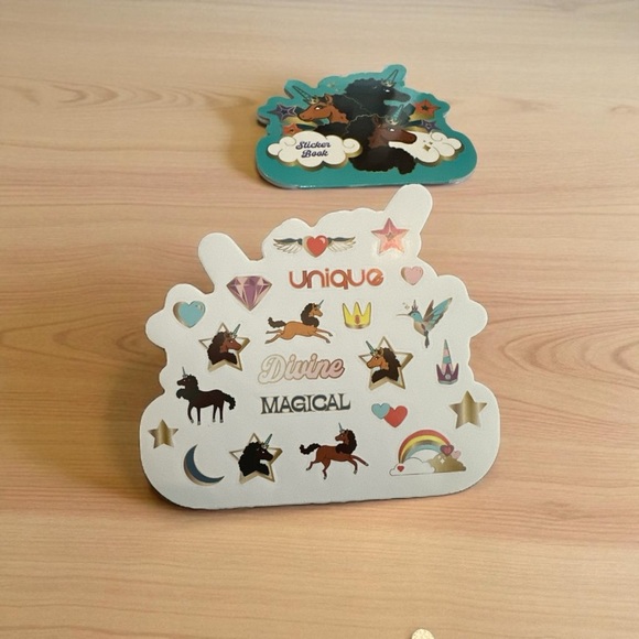 Afro Unicorn Notebook Trio + 2 Sticker Books Bundle - Picture 4 of 5